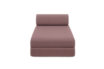 Méridienne convertible et modulable - Tissu lisse - Terracotta