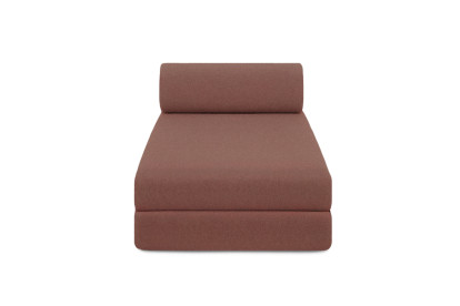 Méridienne convertible et modulable - Tissu lisse Terracotta