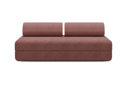 Canapé 3 places convertible et modulable - Velours côtelé Rose