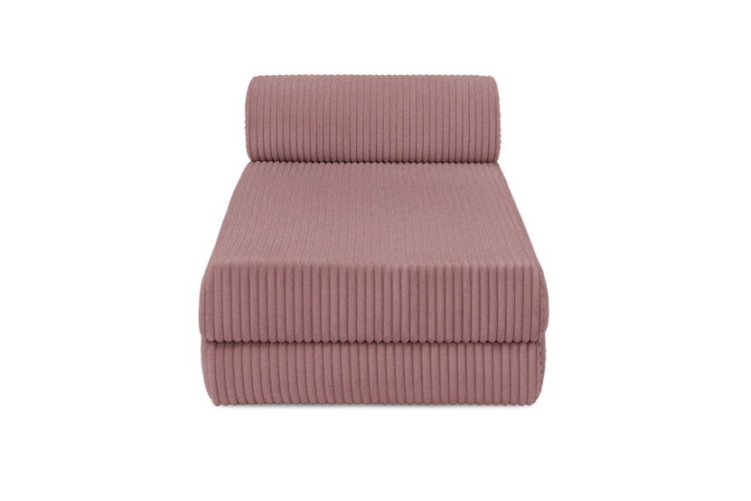 Canapé d'angle convertible 5 places - Velours côtelé XL - Rose