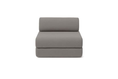 Canapé 4 places - 2 modules convertibles : Canapé 3 places + Fauteuil - Tissu lisse Gris