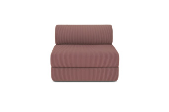 Fauteuil convertible et modulable - Velours côtelé - Rose