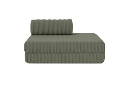 Canapé 3 places - 2 modules convertibles : Canapé 2 places + Fauteuil - Velours côtelé XL Vert