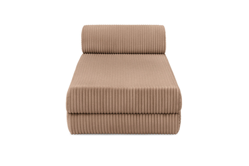 Méridienne convertible et modulable - Velours côtelé XL - Marron