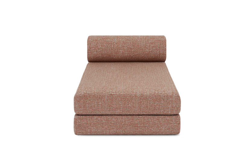 Méridienne convertible et modulable - Tissu tweed - Rouge