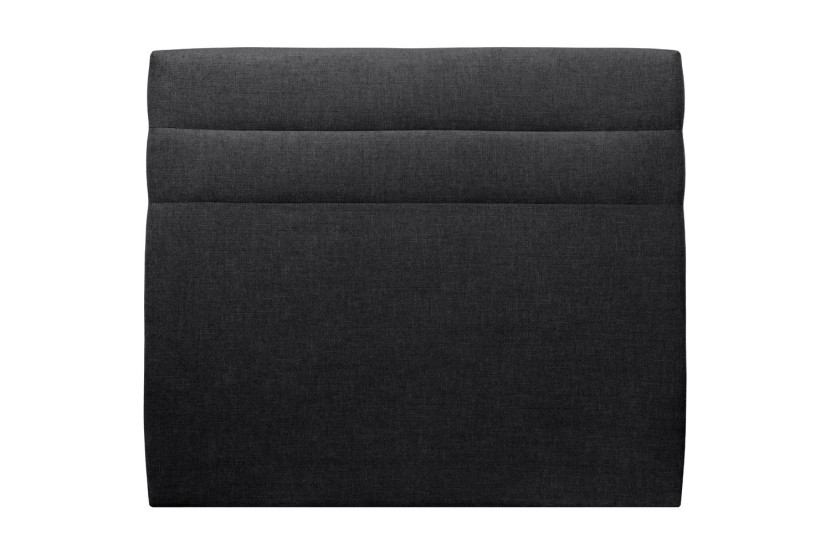 Tête de lit 200 cm Lignes - Tissu Toile Natté Noir