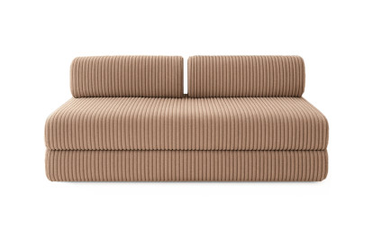 Canapé 3 places convertible et modulable - Velours côtelé XL Marron