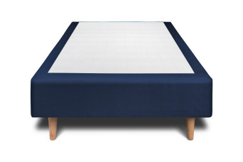 Sommier Tapissier 100x200 cm - Velours - Bleu océan
