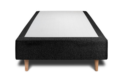 Sommier Tapissier 90x200 cm - H35 cm - Bouclette - Noir