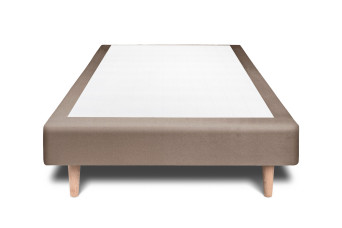Sommier Tapissier 90x190 cm - Velours - Taupe