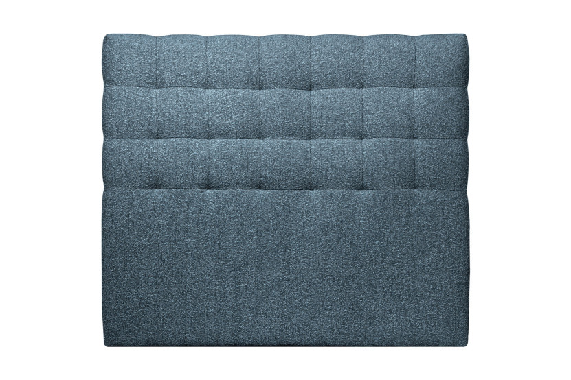 Tête de lit 150 cm Capitonnée - Tissu Bouclette Bleu
