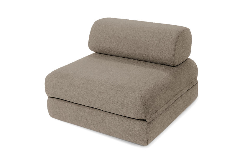 Fauteuil convertible et modulable - Tissu lisse - Taupe