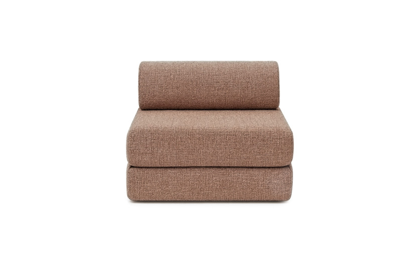 Fauteuil convertible et modulable - Tissu tweed - Rouge