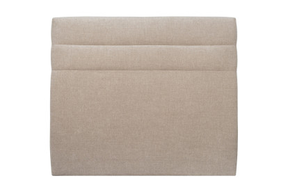 Tête de lit 135 cm Lignes - Tissu Toile Natté Beige Brun