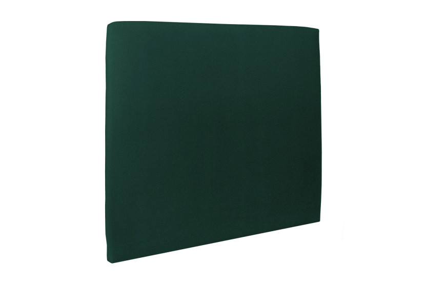 Lit 2x100x200 cm avec Tête de lit tapissée - Tissu Velours Vert