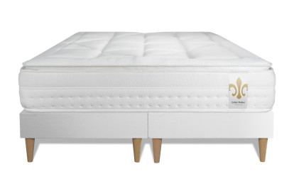 Ensemble Matelas Sommier 160x200 cm - 2 Sommiers Blanc - Vingt-Huit PLUS