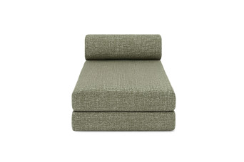 Méridienne convertible et modulable - Tissu tweed - Vert