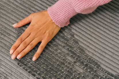 Pouf convertible et modulable - Velours côtelé Gris