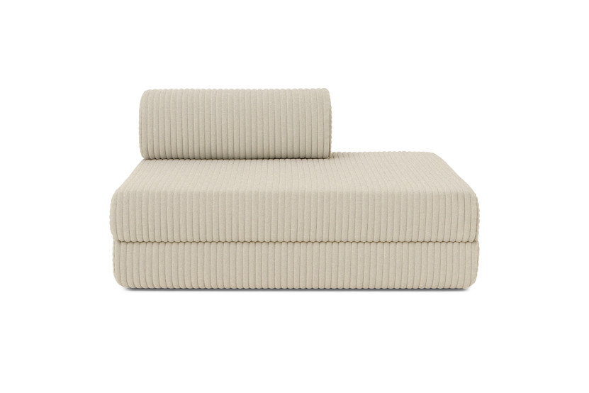 Canapé droit convertible 3 places - Velours côtelé XL - Beige