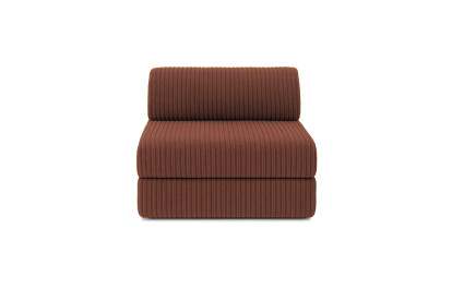 Canapé 3 places - 2 modules convertibles : Canapé 2 places + Fauteuil - Velours côtelé XL Terracotta