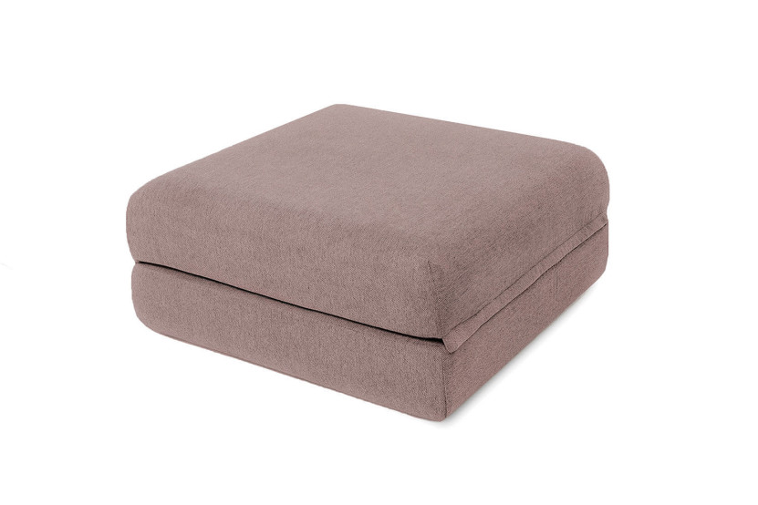 Canapé d'angle convertible 6 places - Tissu lisse - Rose