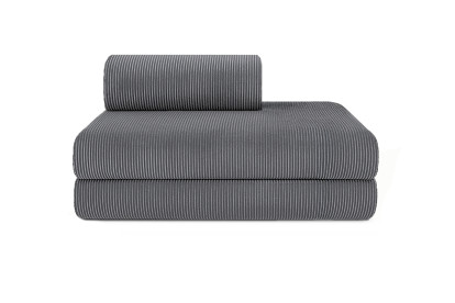 Canapé 3 places - 2 modules convertibles : Canapé 2 places + Fauteuil - Velours côtelé Gris