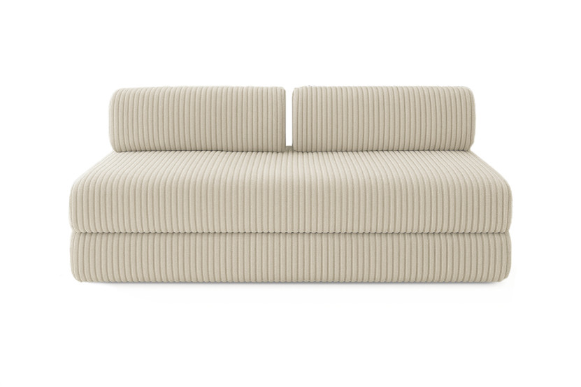 Canapé d'angle convertible 4 places - Velours côtelé XL - Beige