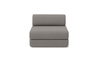Fauteuil convertible et modulable - Tissu lisse - Gris