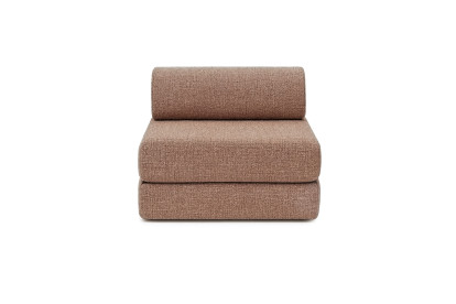 Canapé 3 places - 2 modules convertibles : Canapé 2 places + Fauteuil - Tissu tweed Rouge
