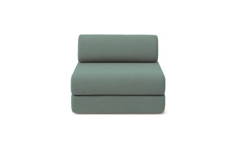 Fauteuil convertible et modulable - Tissu lisse - Vert