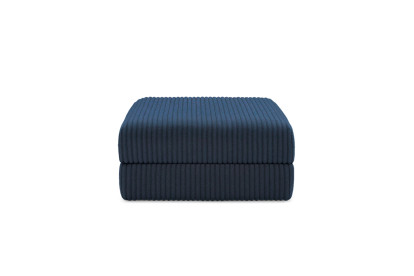Canapé d'angle 6 places - 3 modules convertibles : Canapé 3 places + Fauteuil + Pouf - Velours côtelé XL Bleu