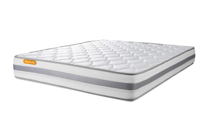 Ensemble Matelas Sommier 140x200 cm - Sommier Gris (en kit) - Memo Spring
