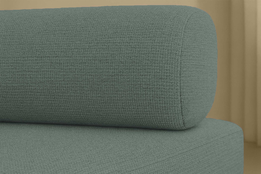 Canapé droit convertible 3 places - Tissu lisse - Vert