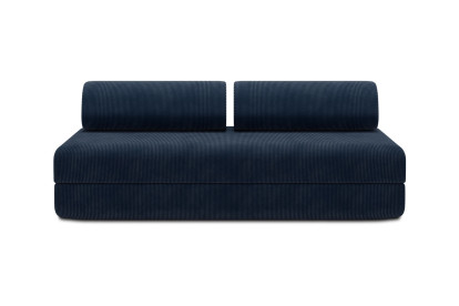 Canapé 3 places convertible et modulable - Velours côtelé Bleu