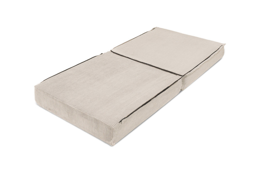 Fauteuil convertible et modulable - Velours côtelé - Blanc