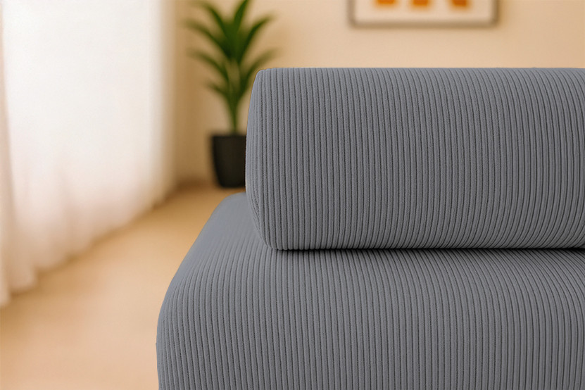 Fauteuil convertible et modulable - Velours côtelé - Gris