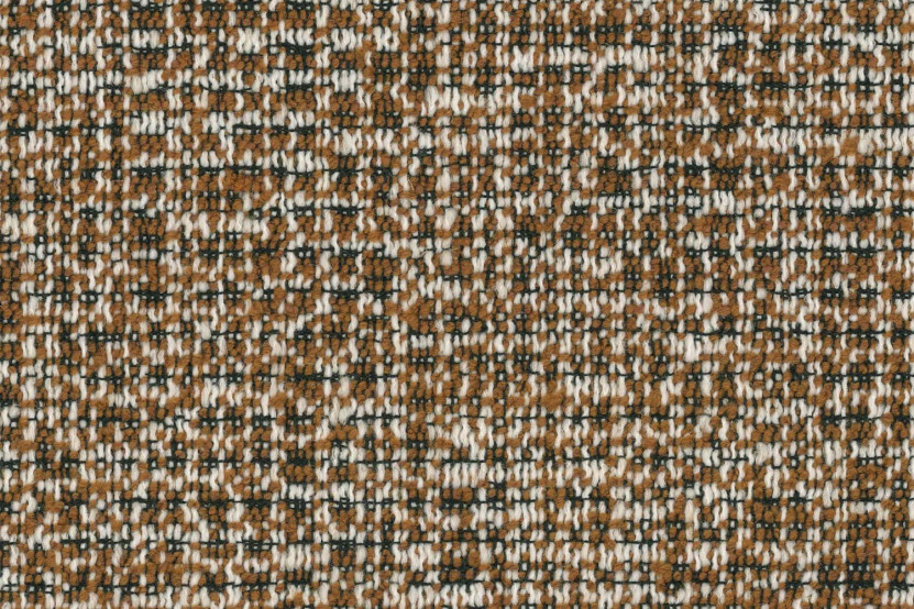 Canapé d'angle 6 places - 3 modules convertibles : Canapé 3 places + Fauteuil + Pouf - Tissu tweed Marron