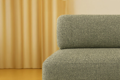 Canapé 2 places convertible et modulable - Tissu tweed Vert