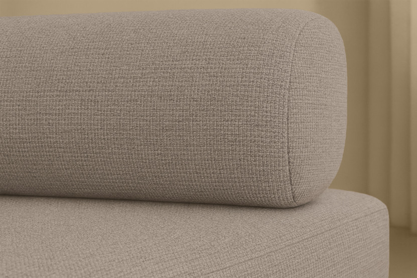Canapé 2 places convertible et modulable - Tissu lisse Taupe