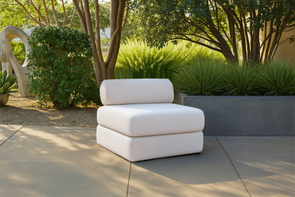Fauteuil convertible et modulable - Tissu extérieur Beige clair