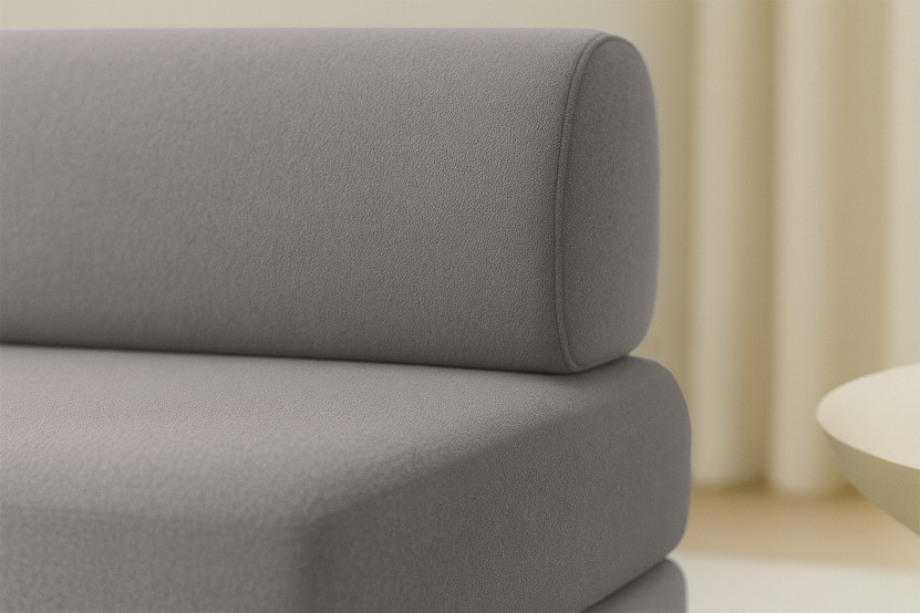 Fauteuil convertible et modulable - Tissu lisse Gris