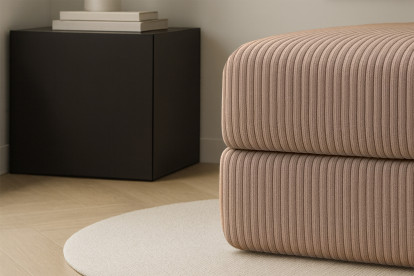 Fauteuil convertible et modulable - Velours côtelé XL Marron