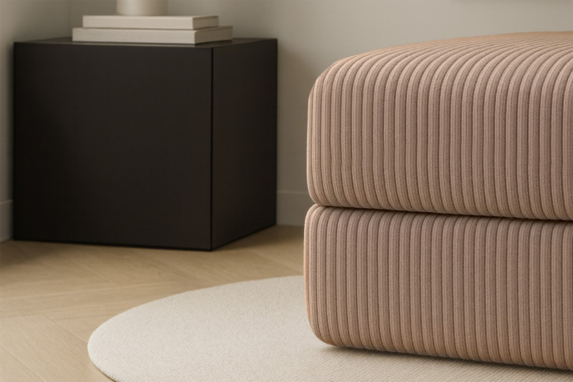 Fauteuil convertible et modulable - Velours côtelé XL Marron
