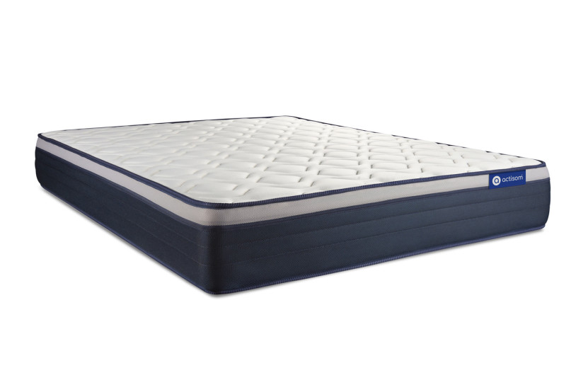 Ensemble Matelas Sommier 135x200 cm - Sommier Blanc (en kit) - Actilatex Max Ensemble Matelas Sommier 135x200 cm - Sommier Blanc (en kit) - Actilatex Max