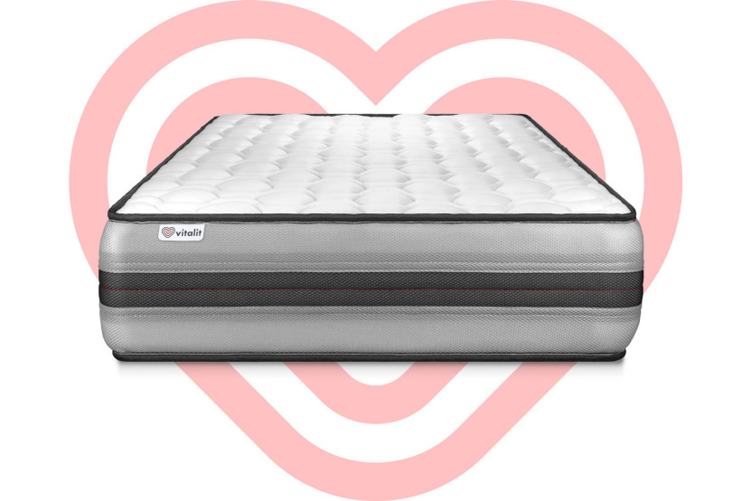 Matelas 70x200 cm Ressorts ensachés et Mémoire de forme - Vitalpower Recover