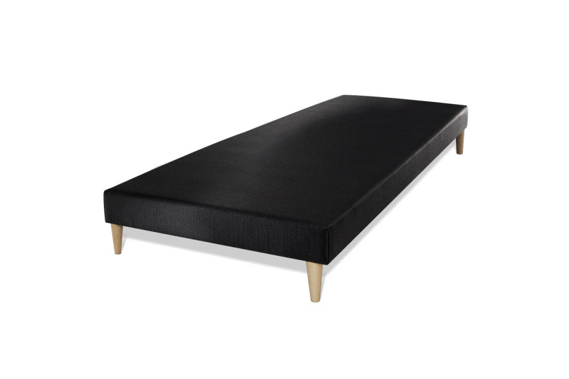 Ensemble Matelas Sommier 200x200 cm - Sommier Noir (déjà monté) - Balmoral