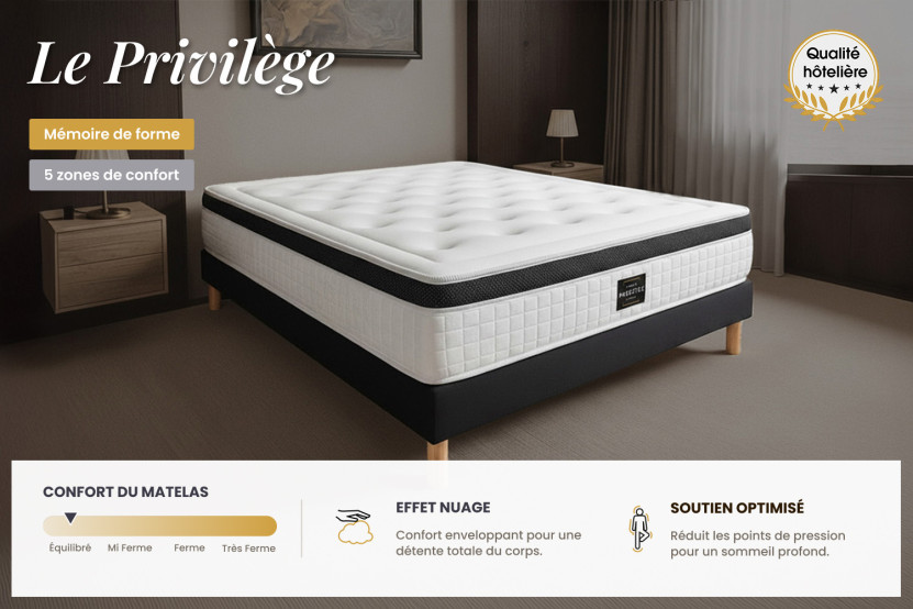 Matelas 140x190 cm Mémoire de forme - Privilège