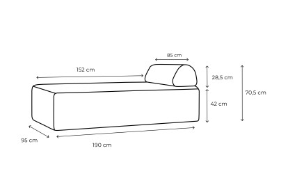 Méridienne modulable - Tissu extérieur à rayures, blanc et jaune