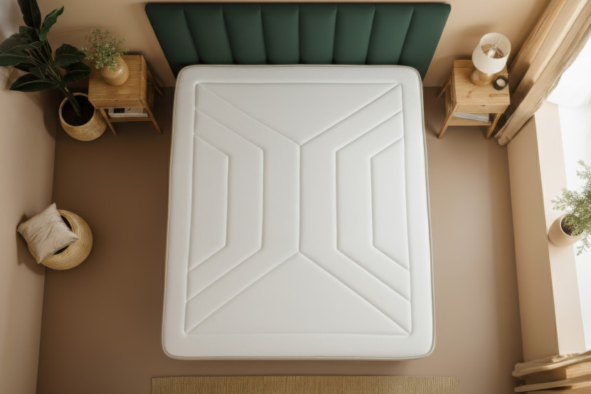 Matelas 200x200 cm Ressorts ensachés et Mémoire de forme - Le Tendre