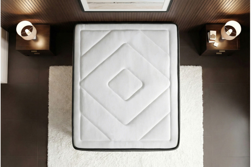 Ensemble Matelas Sommier 120x190 cm - Sommier Blanc (en kit) - Exclusive